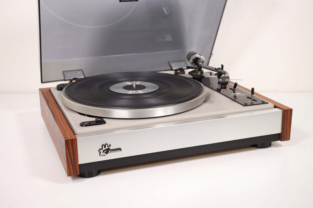 Sansui FR-3080 Four Channel Automatic Turntable Wood Chassis-Turntables & Record Players-SpenCertified-vintage-refurbished-electronics