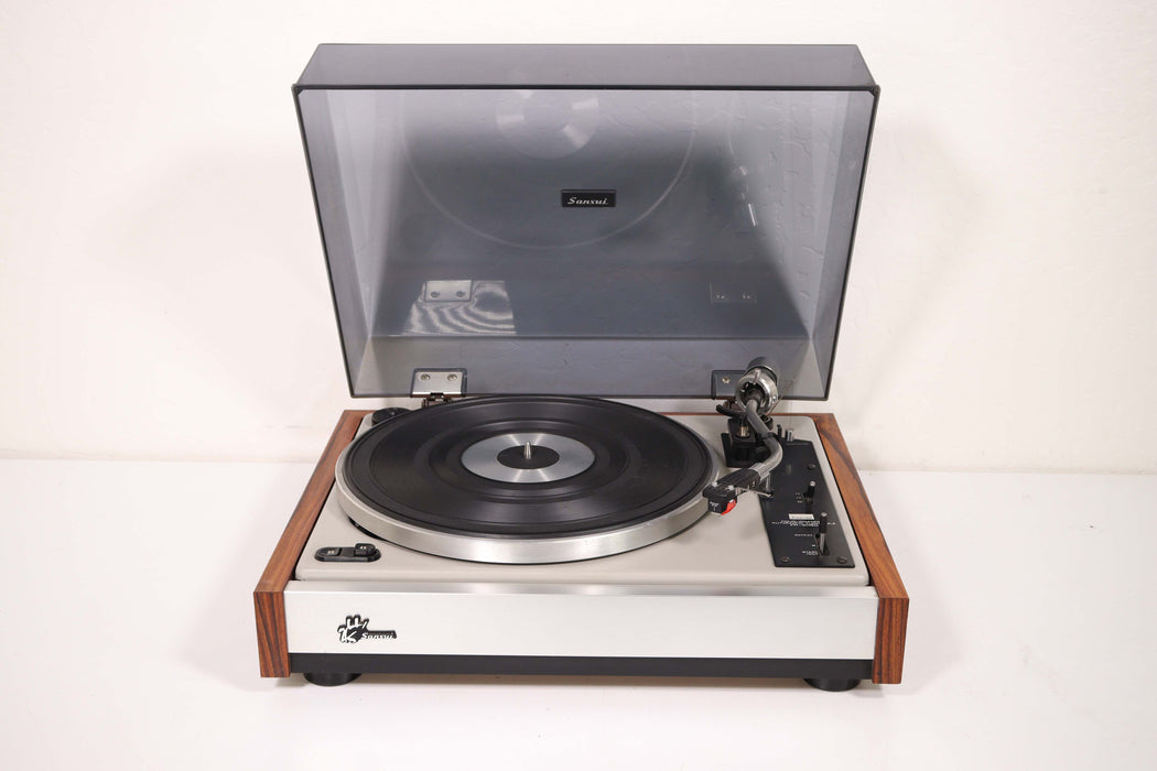 Sansui FR-3080 Four Channel Automatic Turntable Wood Chassis-Turntables & Record Players-SpenCertified-vintage-refurbished-electronics