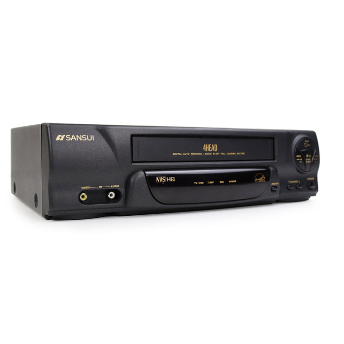 Sansui VCR4510B VCR / VHS Player with Front A / V Input-Electronics-SpenCertified-refurbished-vintage-electonics