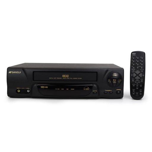 Sansui VCR4510B VCR / VHS Player with Front A / V Input-Electronics-SpenCertified-refurbished-vintage-electonics
