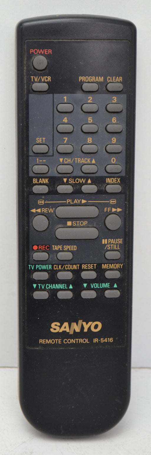 Sanyo IR-5416 Remote Control for VCR/VHS Player VHR-5416-Remote-SpenCertified-refurbished-vintage-electonics