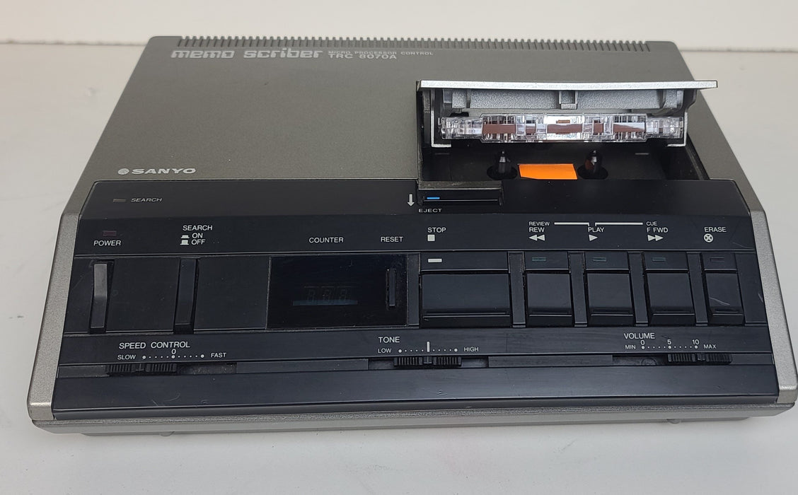 Sanyo TRC-8070A Memo Scriber Cassette Tape Recorder-Electronics-SpenCertified-refurbished-vintage-electonics