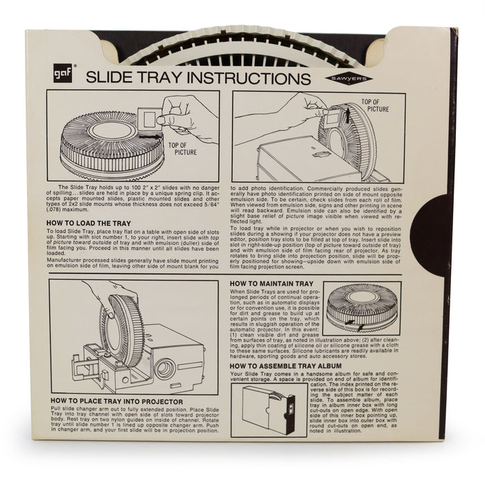 Sawyer's 100 Slide Carousel Projector Tray-Electronics-SpenCertified-refurbished-vintage-electonics