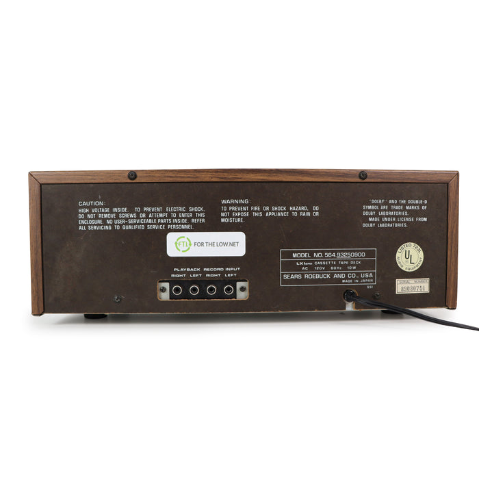 Sears LX1 Series 564.93250900 Single Deck Cassette Player/Recorder-Electronics-SpenCertified-refurbished-vintage-electonics