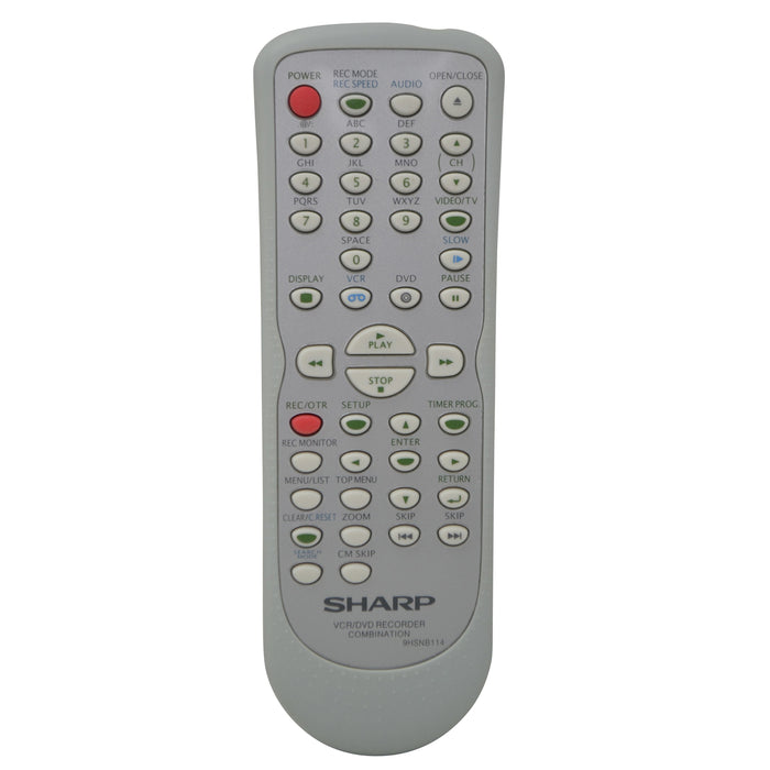 Sharp 9HSNB114 Remote Control Transmitter Unit DV-RW340U DVD VCR Recorder Combo-Remote-SpenCertified-vintage-refurbished-electronics