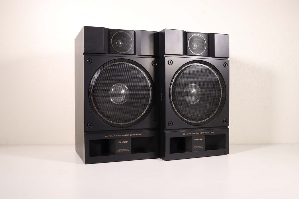 Sharp CP-950 Bookshelf Speaker Pair-Speakers-SpenCertified-vintage-refurbished-electronics