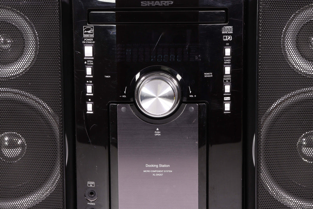 Sharp CP-DK257N Small Bookshelf Stereo System CD Player Amplifier AM FM Radio-CD Players & Recorders-SpenCertified-vintage-refurbished-electronics