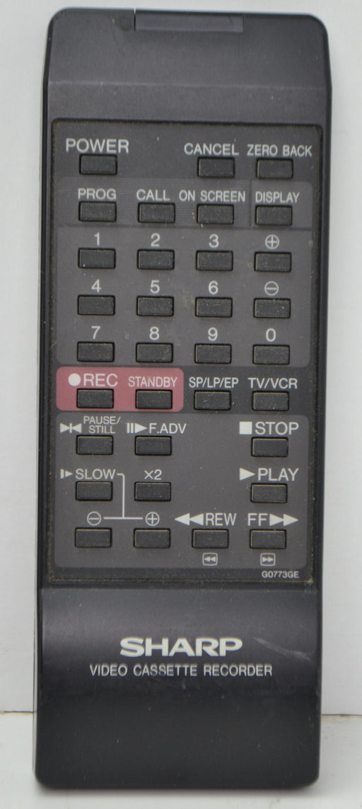 Sharp G0773GE VCR Remote Control Clicker Unit-Remote-SpenCertified-refurbished-vintage-electonics