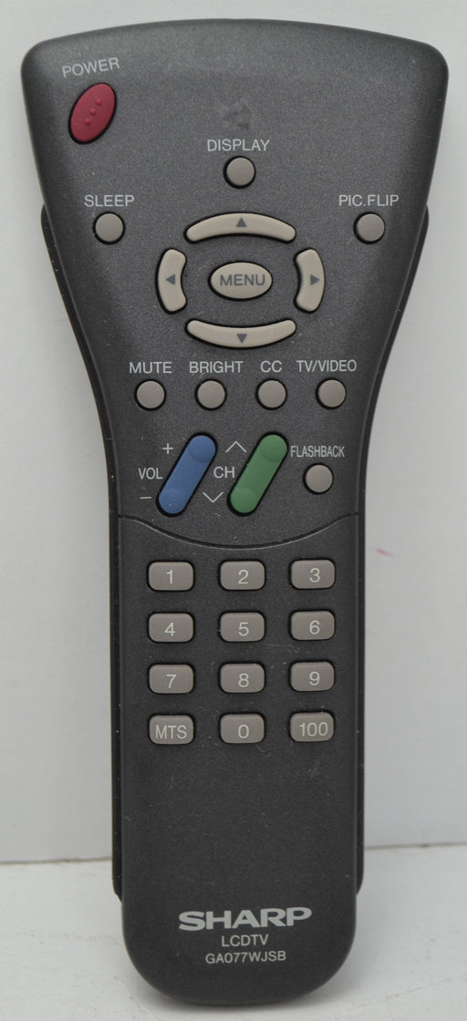 Sharp GA077WJSB LCDTV Remote Control-Remote-SpenCertified-refurbished-vintage-electonics