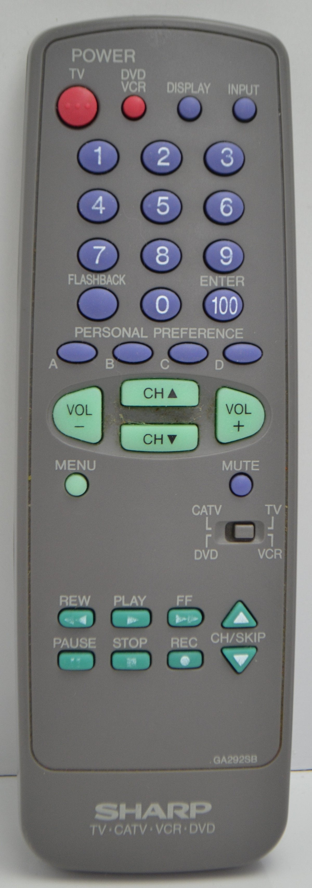 Sharp GA292SB Remote Control for TV 20F550 and More — SpenCertified