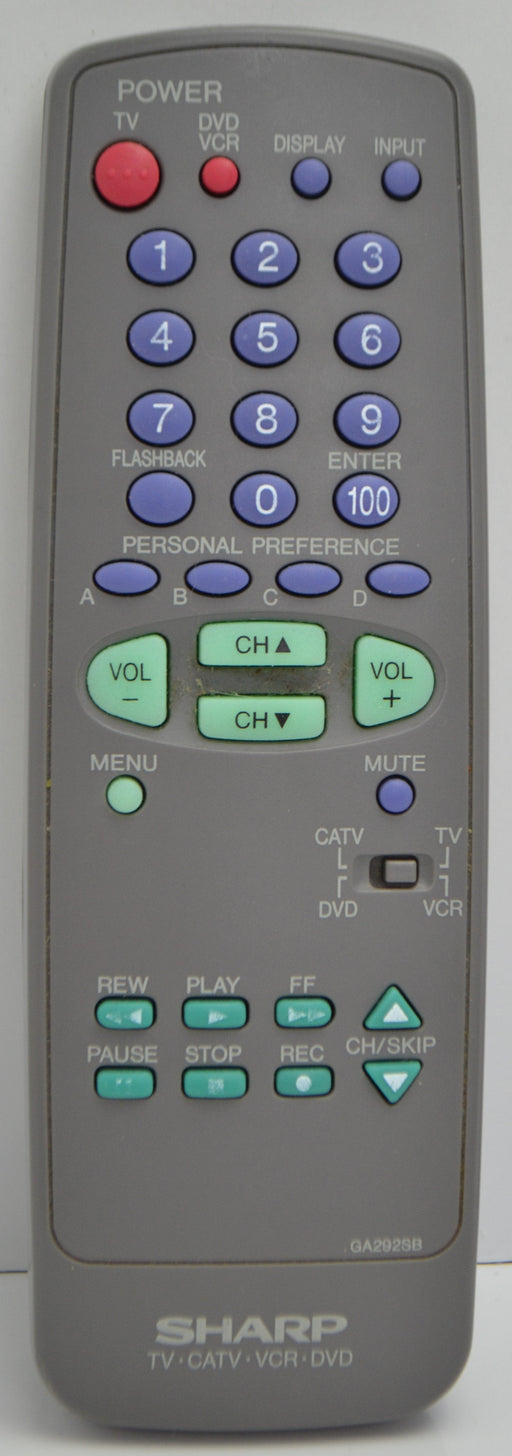 Sharp GA292SB Remote Control for TV 20F550 and More-Remote-SpenCertified-refurbished-vintage-electonics