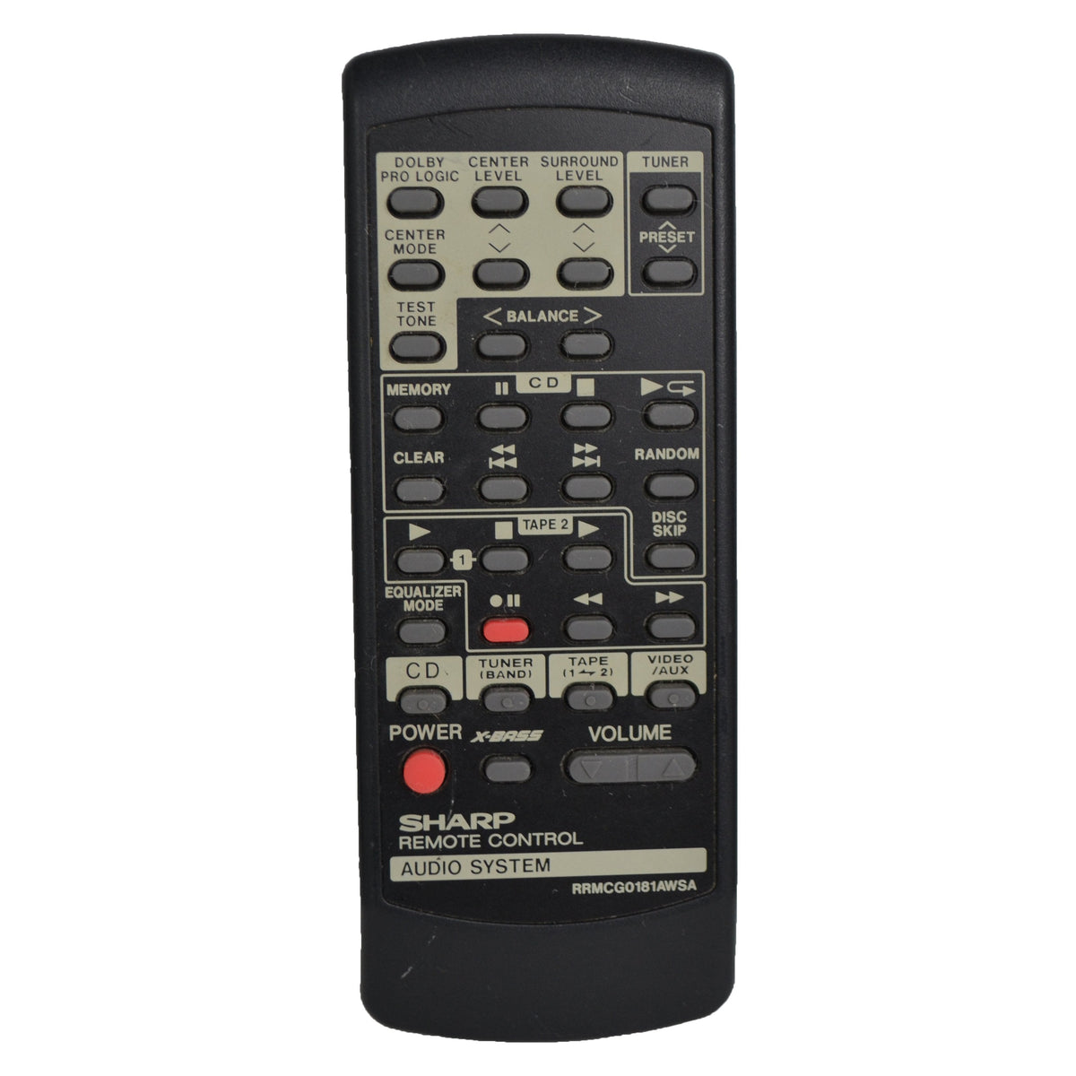 Sharp RRMCG0181AWSA Remote Control for Audio Sound System CDP-C4900 an ...