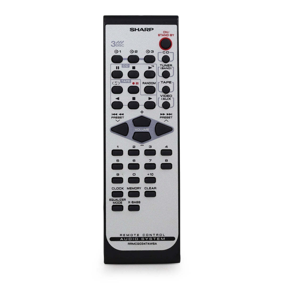 Sharp Remote Rrmcga397awsa Sharp RRMCG0347AWSA Audio System Remote Control XLHP700 — SpenCertified