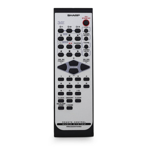 Sharp RRMCG0347AWSA Audio System Remote Control XLHP700-Remote-SpenCertified-refurbished-vintage-electonics