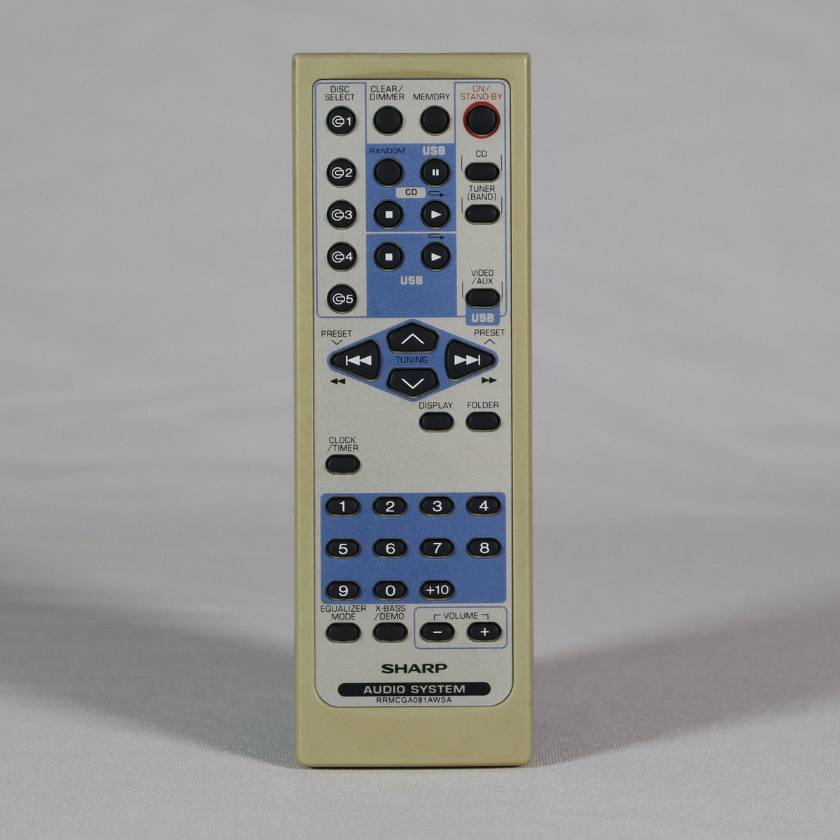 Sharp RRMCGA081AWSA Remote Control for Sharp XL-UH240 — SpenCertified