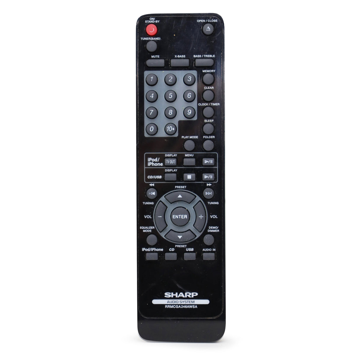 Sharp RRMCGA246AWSA Remote Control for CD Audio System CD-ESD777 ...