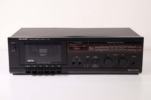 Sharp RT-115 Single Cassette Deck Player Recorder Black-Cassette Players & Recorders-SpenCertified-vintage-refurbished-electronics
