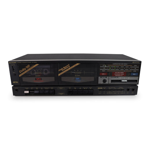 Sharp RT-W500(BK) Dual Cassette Deck Player-Electronics-SpenCertified-refurbished-vintage-electonics