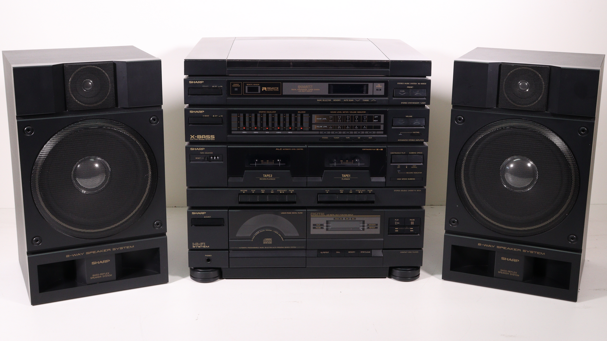 Sharp SG-950CD Integrated Stereo Music System (Full Set)-CD Players & Recorders-SpenCertified-vintage-refurbished-electronics