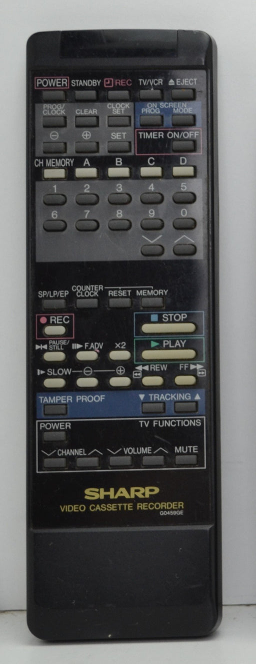Sharp Video Cassette Recorder Remote Control G0569GE Transmitter for VHS Player-Remote-SpenCertified-refurbished-vintage-electonics