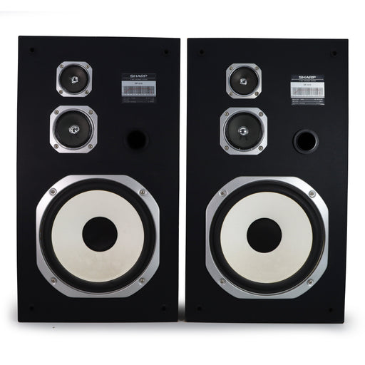 Sharp Vintage Speaker System Pair Set CP-410 (Large)-Electronics-SpenCertified-refurbished-vintage-electonics