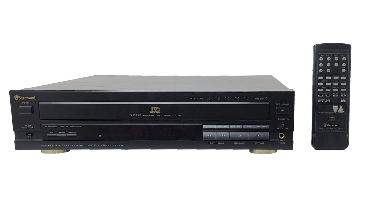 Sherwood CDC-5030R 5-Disc Carousel Multiple CD Player Changer-Electronics-SpenCertified-refurbished-vintage-electonics