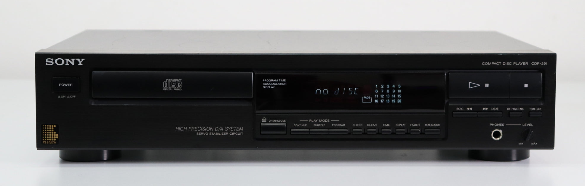 Sony CDP-291 Single Compact Disc CD Player — SpenCertified