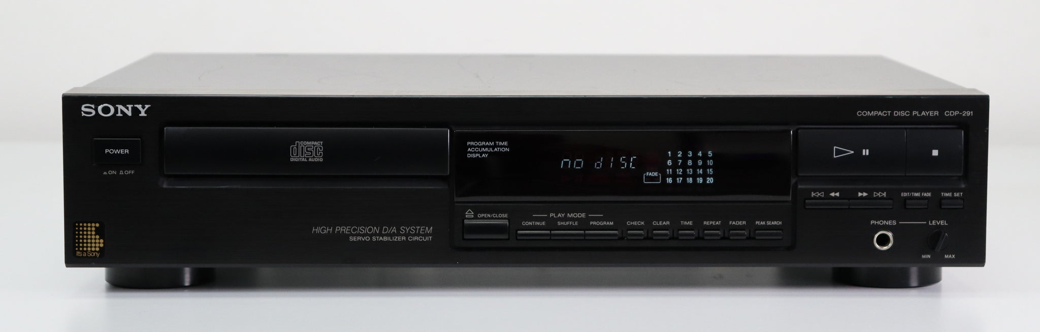 Sony CDP-291 Single Compact Disc CD Player — SpenCertified