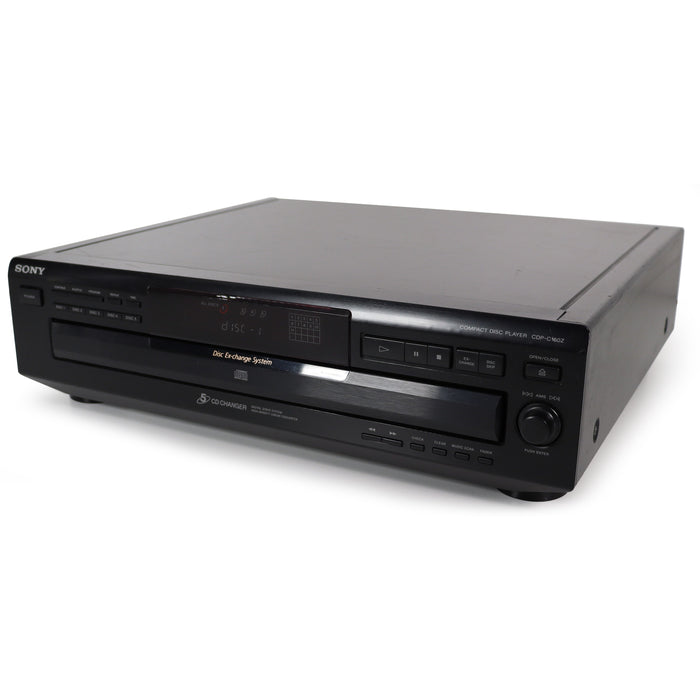 Sony CDP-C160Z 5-Disc Carousel CD Changer Compact Disc Player Basic Design Home Audio System-Electronics-SpenCertified-refurbished-vintage-electonics