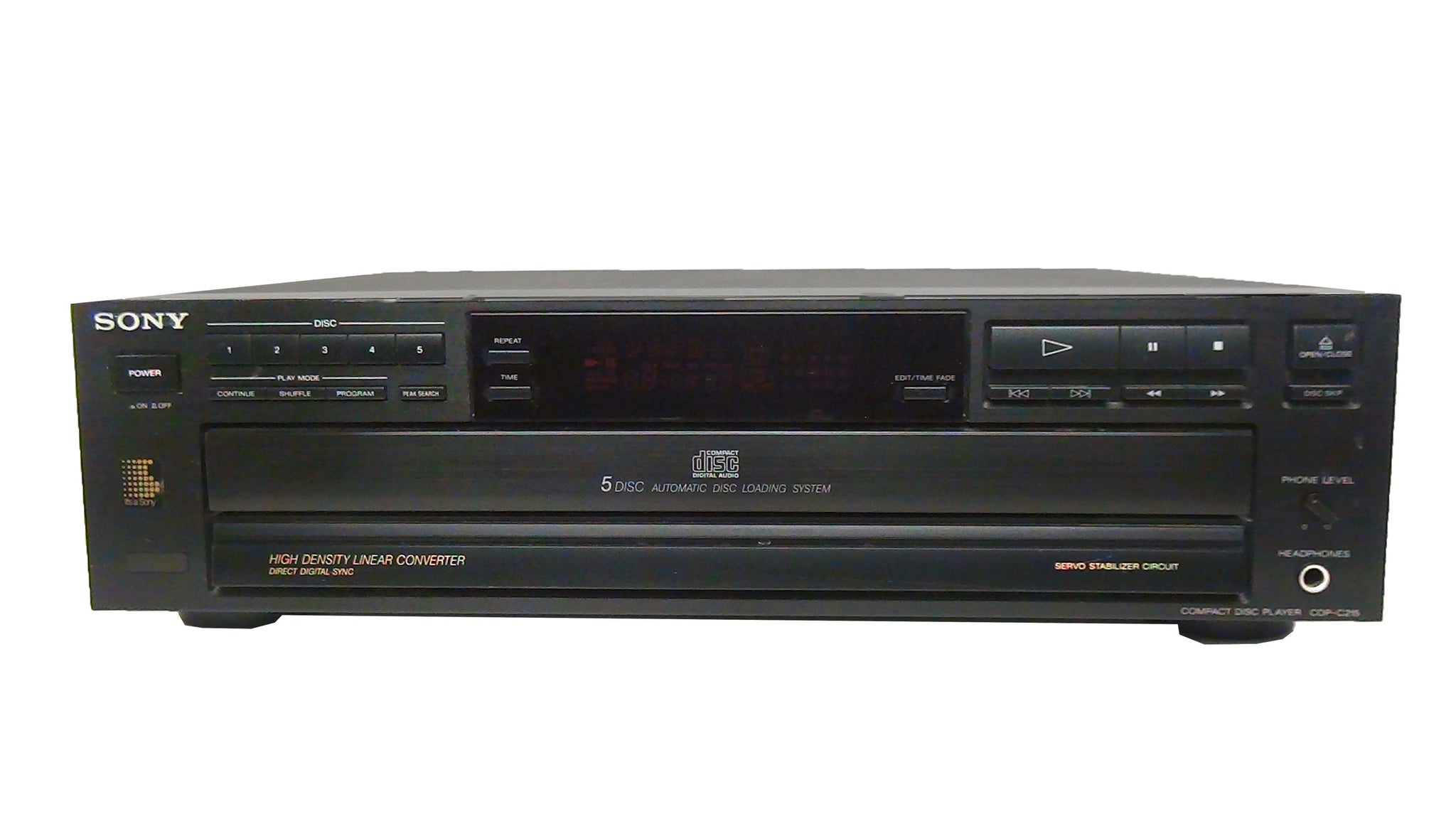 Sony CDPC215 5 Disc CD Player Changer Pulse D/A Converter