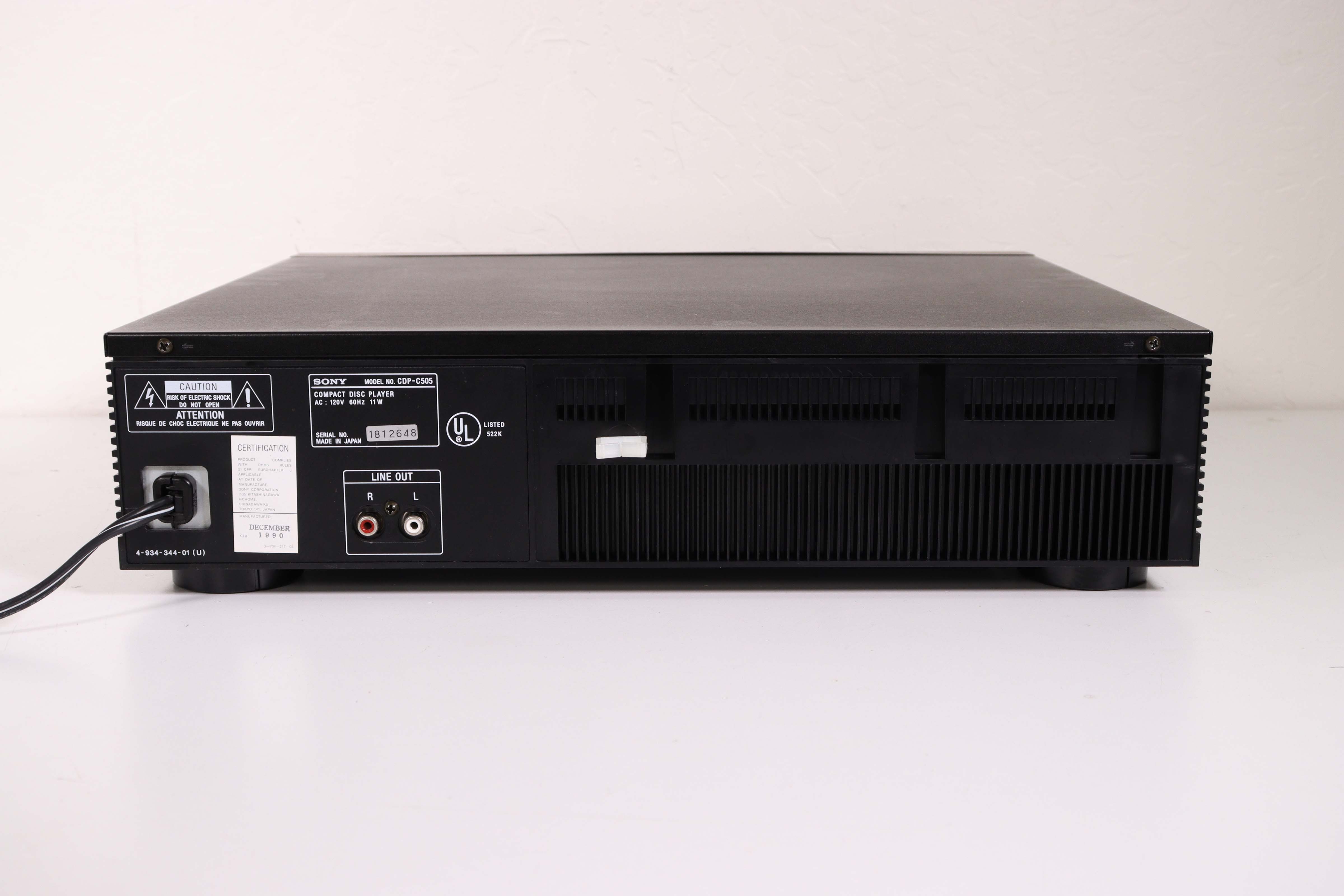 Sony CDP-C505 5-Disc Carousel CD Player Changer