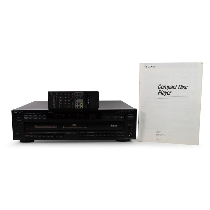 Sony CDP-C725 Vintage 5-Disc Sony CD Player w/ Built-in Digital Noise Processor-Electronics-SpenCertified-refurbished-vintage-electonics