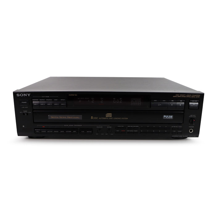 Sony CDP-C725 Vintage 5-Disc Sony CD Player w/ Built-in Digital Noise Processor-Electronics-SpenCertified-refurbished-vintage-electonics