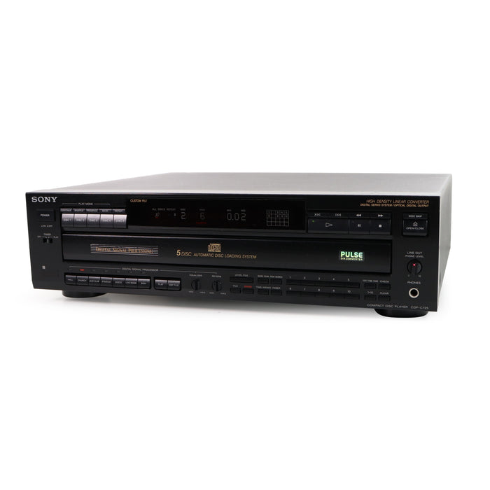 Sony CDP-C725 Vintage 5-Disc Sony CD Player w/ Built-in Digital Noise Processor-Electronics-SpenCertified-refurbished-vintage-electonics