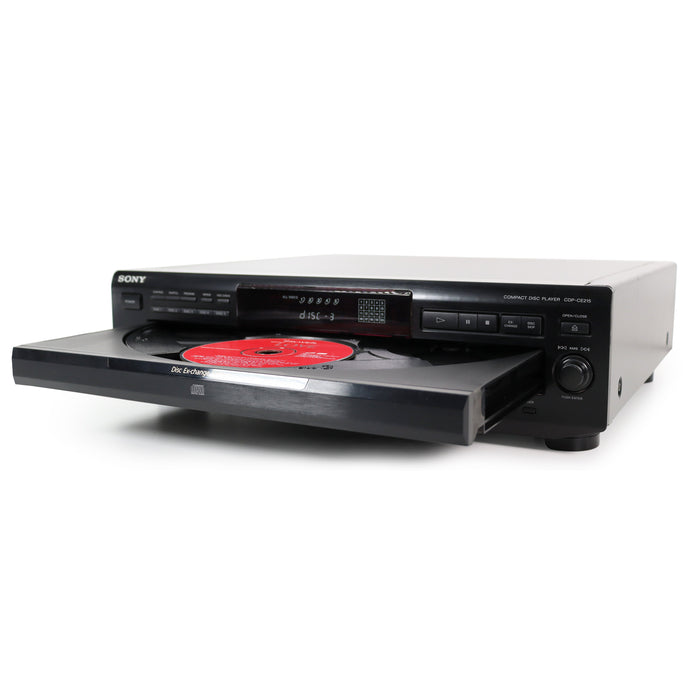 Sony CDP-CE215 5-Disc Carousel CD Changer-Electronics-SpenCertified-refurbished-vintage-electonics