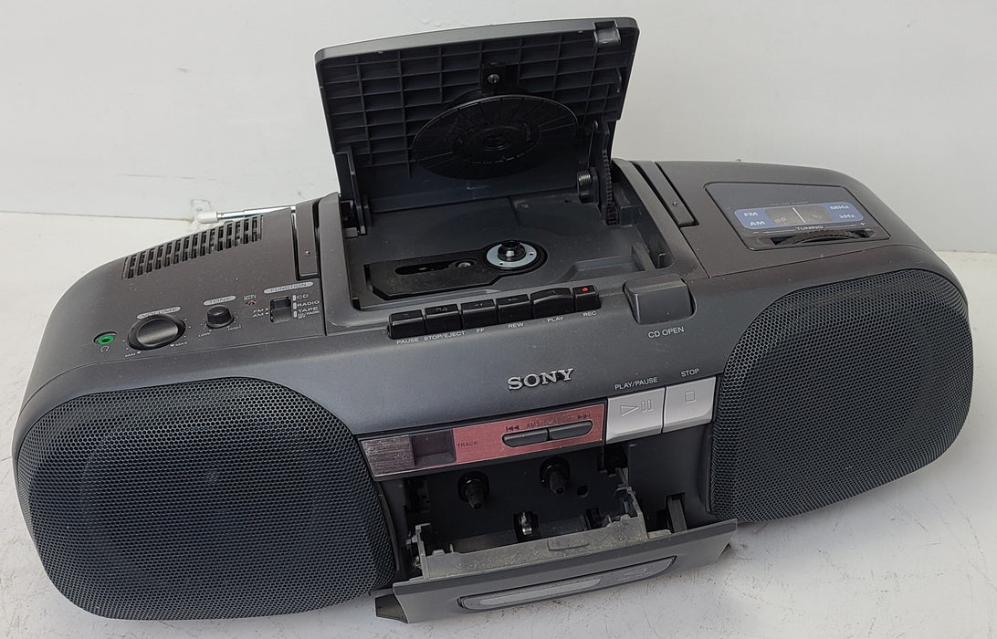 Sony CFD-6 Portable CD Cassette Boombox with Radio - Stereo Sound-Electronics-SpenCertified-refurbished-vintage-electonics