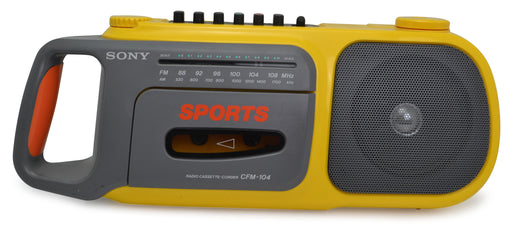 Sony CFM-104 Portable Sports AM / FM Cassette Player-Electronics-SpenCertified-refurbished-vintage-electonics