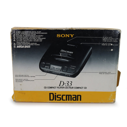 Sony D-33 Portable Discman-Electronics-SpenCertified-refurbished-vintage-electonics