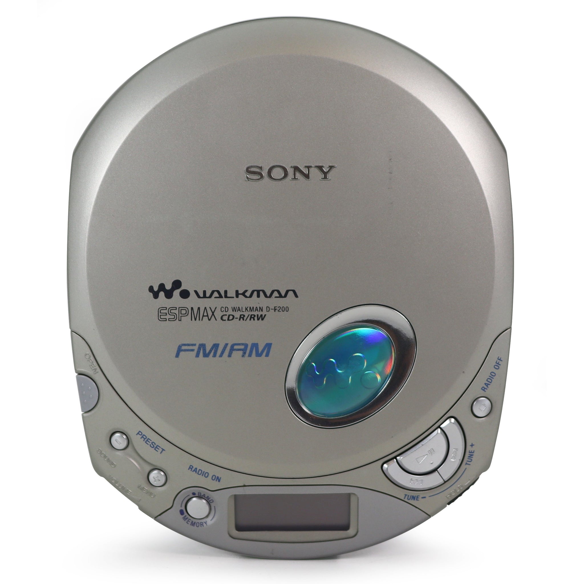 Sony D-F200 Portable Compact Disc CD Walkman Player Grey with AM FM Ra ...