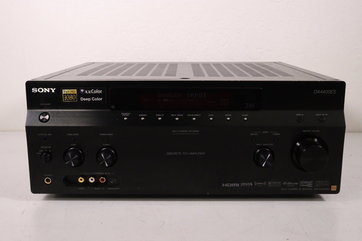 Sony Sen R4400 Sony DA4400ES Receiver Audio/Video HDMI Digital Optical Phono AM/FM Ra ...