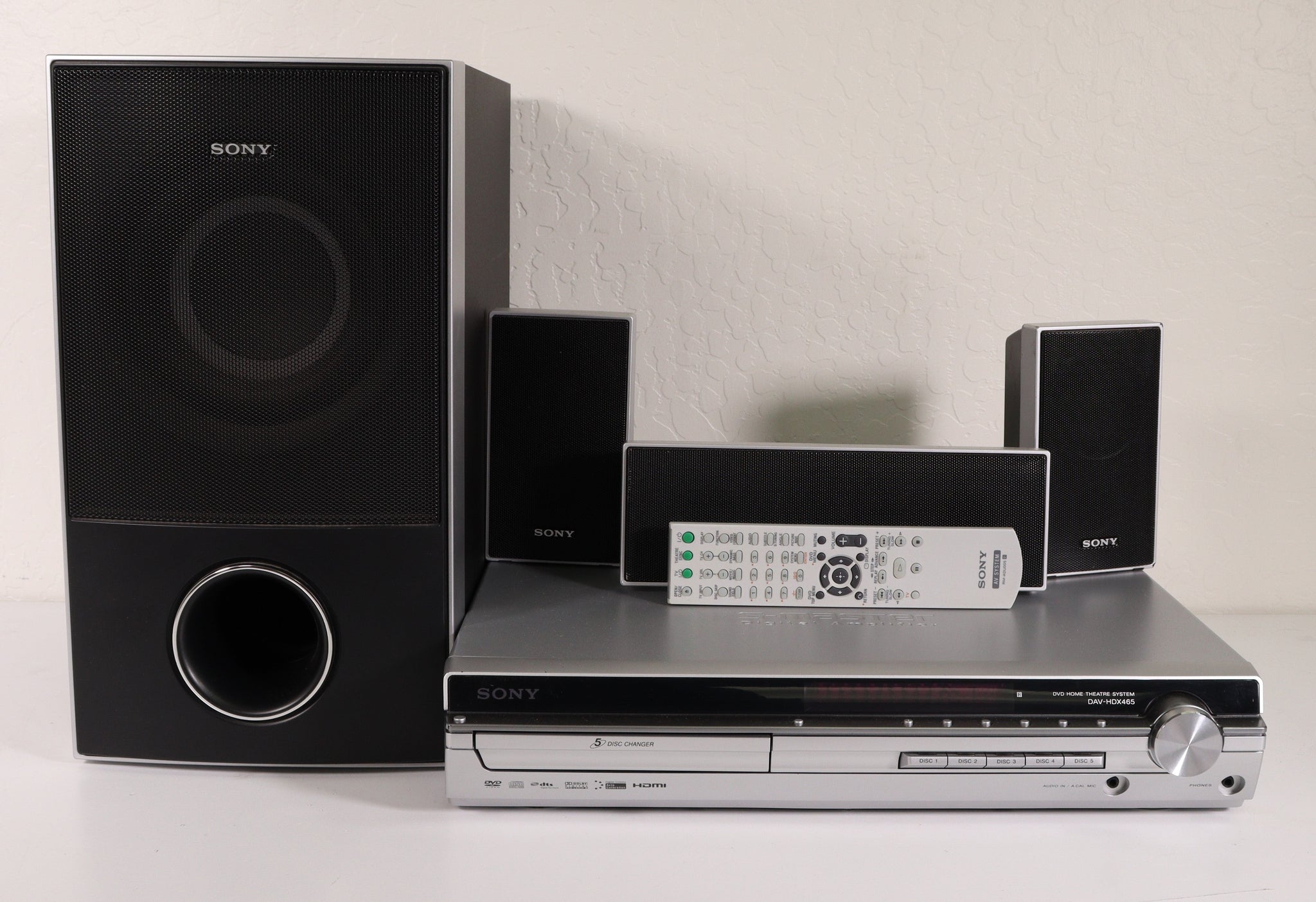 Sony HCD-HDX465 5-Disc CD DVD Player Home Theater Speaker System