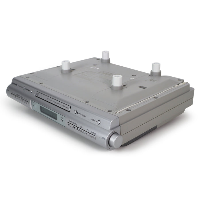 Sony ICF-CDK50 Under-Cabinet CD Clock Radio w/ AM/FM Radio, AUX Connection and Built-In Speakers-Electronics-SpenCertified-refurbished-vintage-electonics