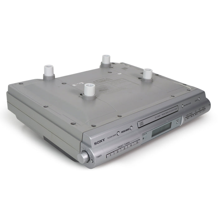 Sony ICF-CDK50 Under-Cabinet CD Clock Radio w/ AM/FM Radio, AUX Connection and Built-In Speakers-Electronics-SpenCertified-refurbished-vintage-electonics