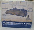 Sony ICF-CDK50 Under-Cabinet CD Clock Radio w/ AM/FM Radio, AUX Connection and Built-In Speakers