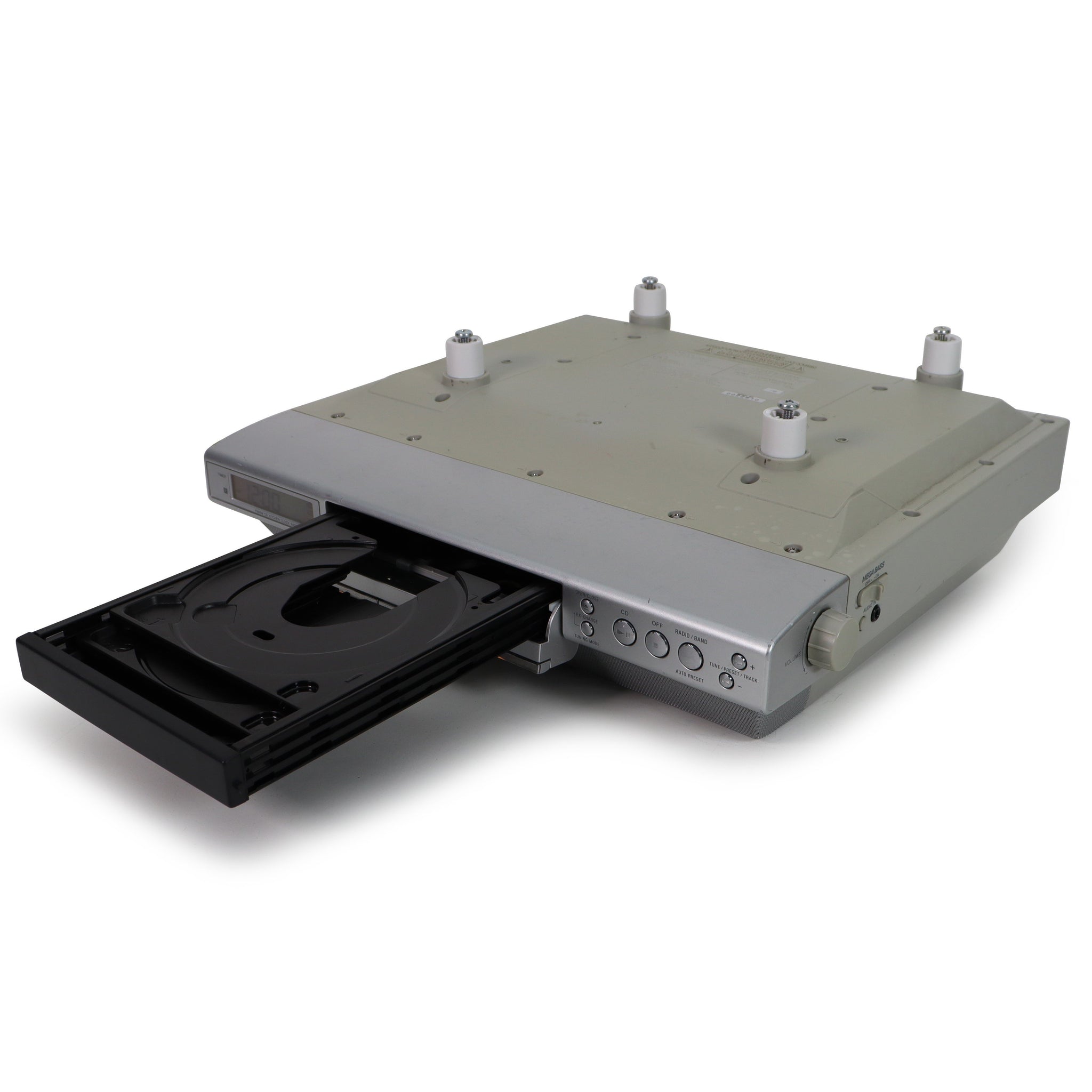 Sony ICFCDK70 Silver 3 Disc Changing Under CD Clock Radio w/