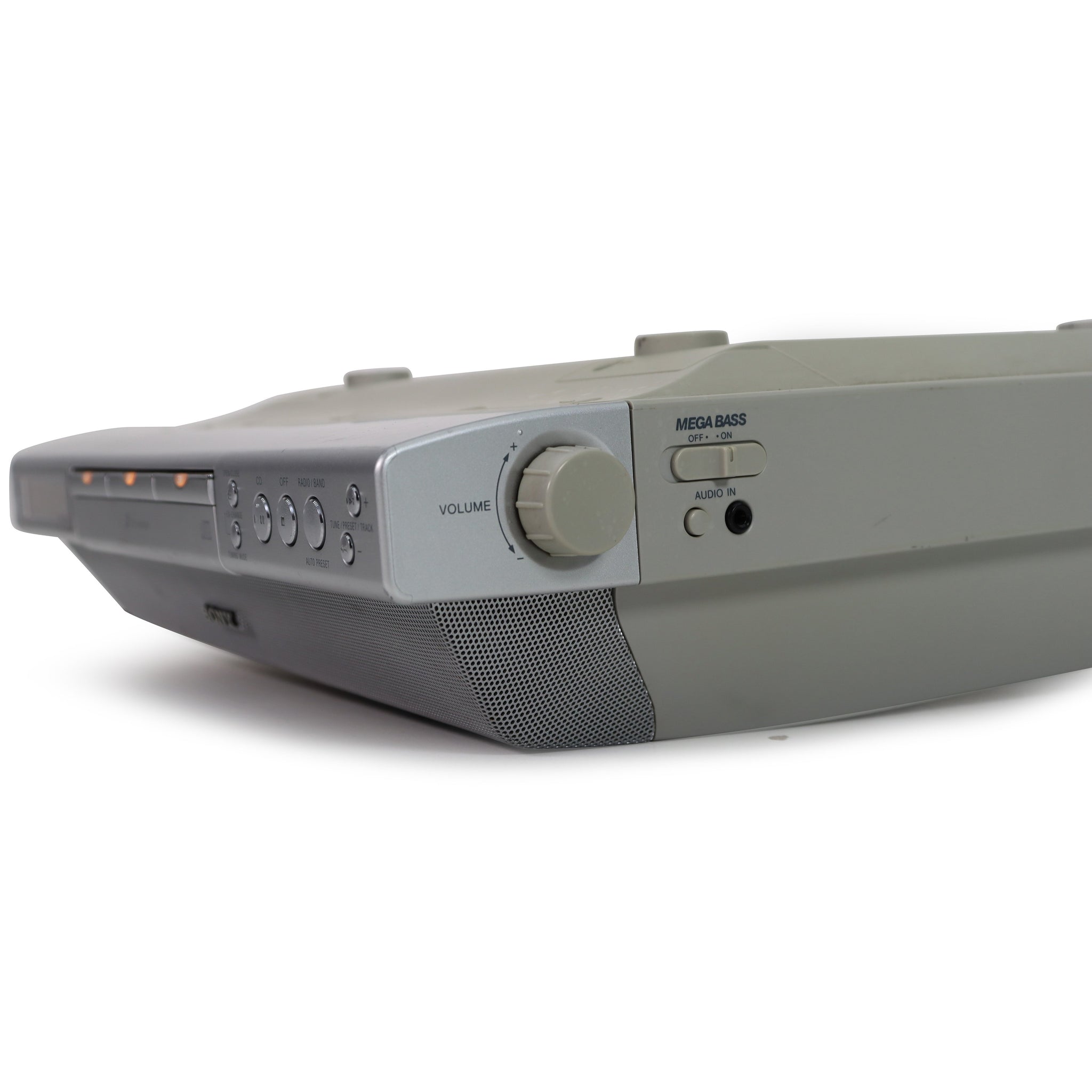 Sony ICFCDK70 Silver 3 Disc Changing Under CD Clock Radio w/