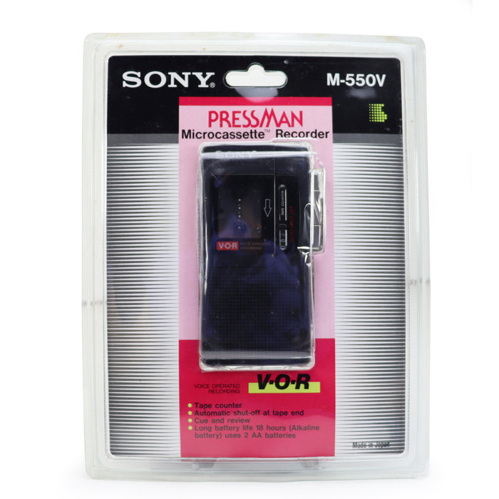 Sony M-550V Pressman Microcassette Recorder (BRAND NEW)-Electronics-SpenCertified-refurbished-vintage-electonics