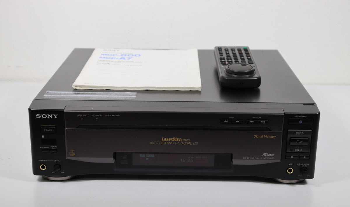 Sony MDP-800 CD CDV LD LaserDisc Player Home Video S-Video Made in