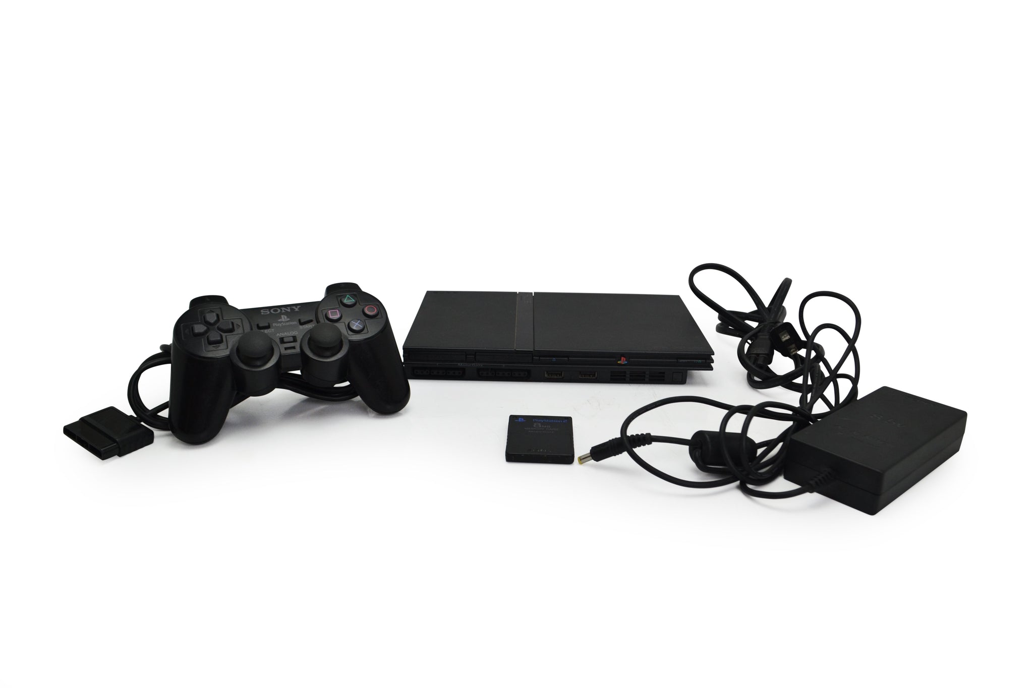 Sony PlayStation 2 Slim SCPH-77001 with 8 MB Memory Card and Controlle