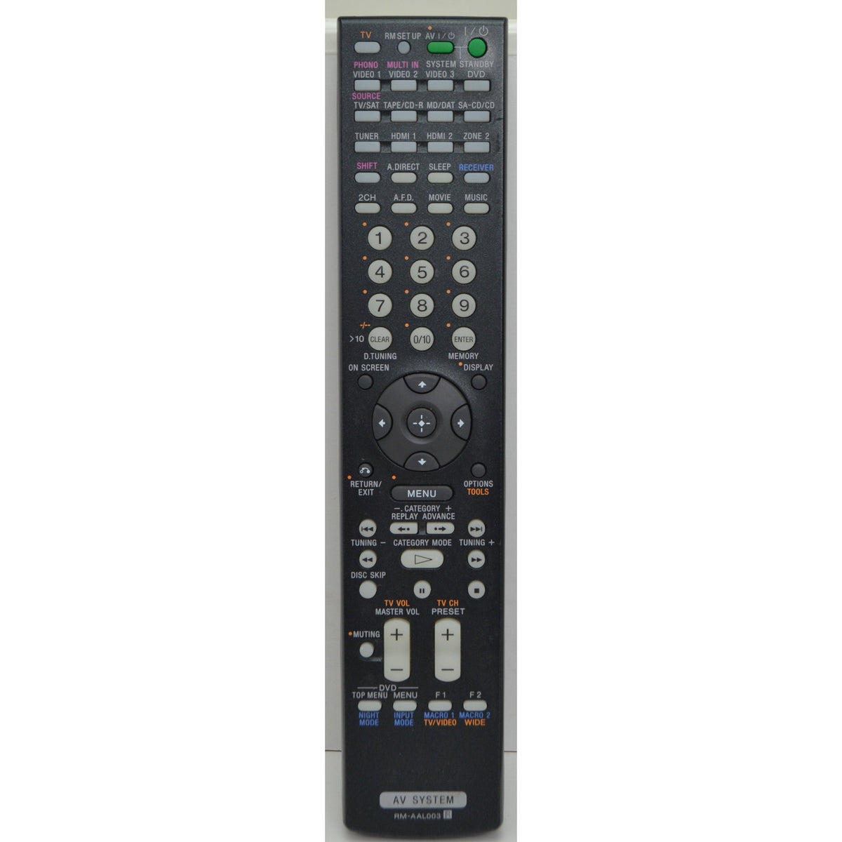 Sony RM-AAL003 Remote Control STR-DA3200 STR-DA3200ES STR-DG1000 ...